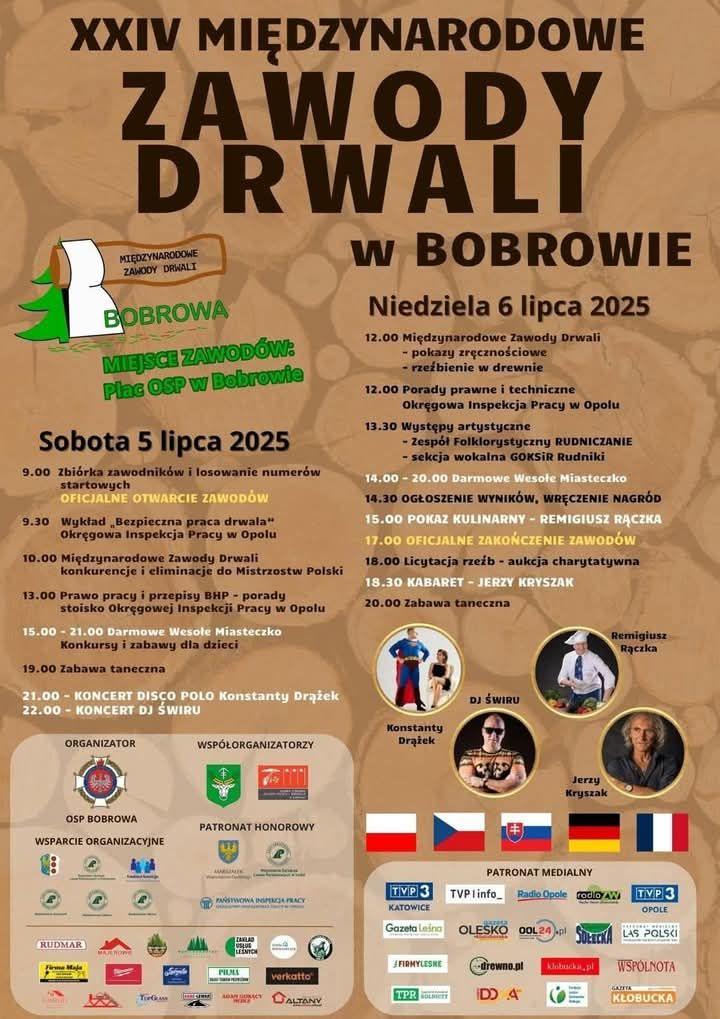 XXIV Międzynarodowe Zawody Drwali - Bobrowa, 5-6 lipca 2025 r.