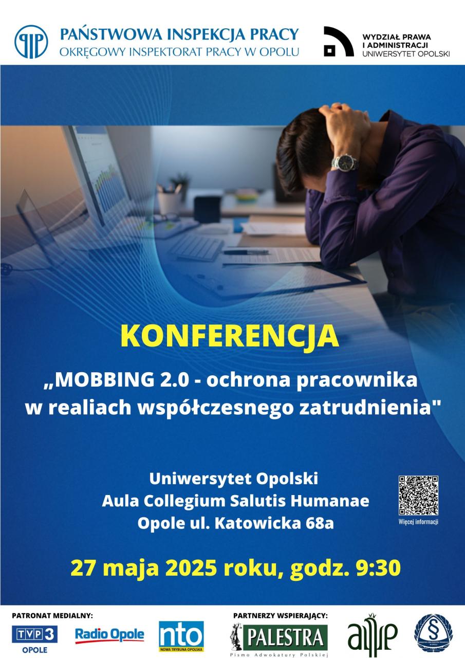 Mobbing 2.0 – ochrona pracownika w realiach współczesnego zatrudnienia - konferencja w Opolu