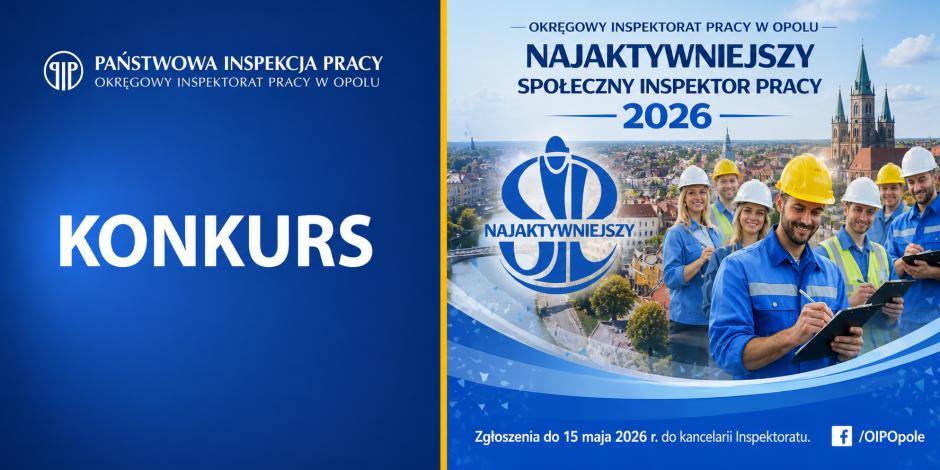 Konkurs Najaktywniejszy Społeczny Inspektor Pracy