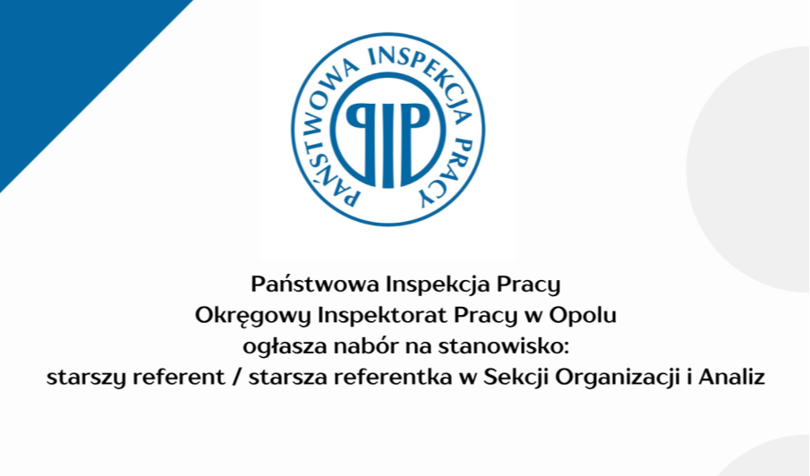 Nabór na stanowisko: starszy referent / starsza referentka w Sekcji Organizacji i Analiz